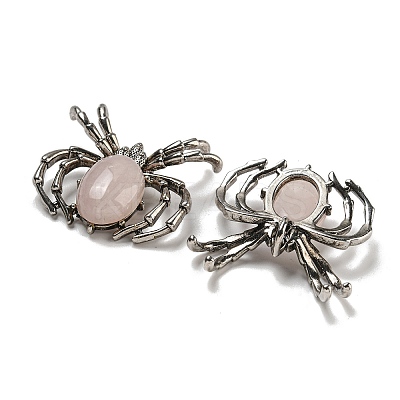 Natural Rose Quartz Pendants G-G147-05AS-04-1