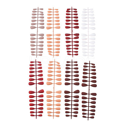 7 Different Size Frosted Solid Color French Short False Nails MRMJ-Q124-M-1