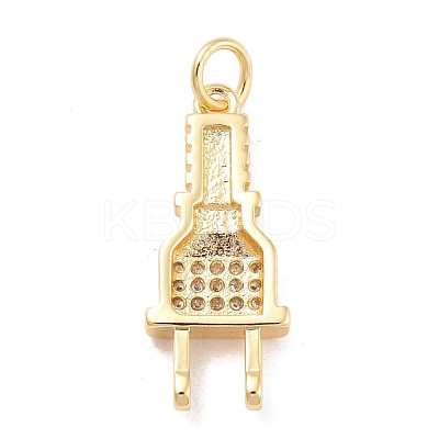 Eco-Friendly Brass Micro Pave Cubic Zirconia Pendants KK-K268-16G-1