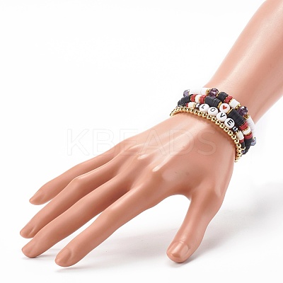 Stretch Beaded Bracelets Sets BJEW-JB06203-1