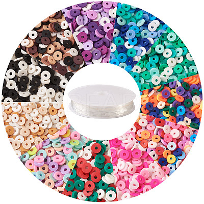 DIY Heishi Bead Stretch Bracelets Making Kits DIY-TA0003-22-1
