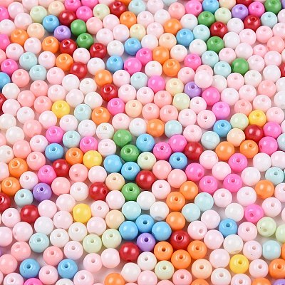 Opaque Baking Paint Glass Beads X1-DGLA-T004-02B-1