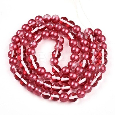 Baking Paint Transparent Glass Beads X1-DGLA-N011-10mm-06-1