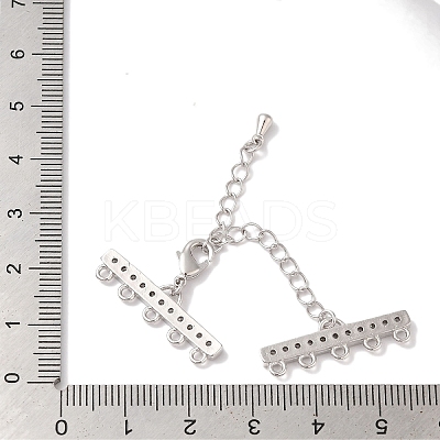 Brass Micro Pave Cubic Zirconia Chain Extender KK-L216-004D-P-1