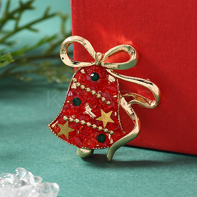 Christmas Alloy Rhinestone Lapel Pins for Backpack Clothes JEWB-C052-01B-KCG-1