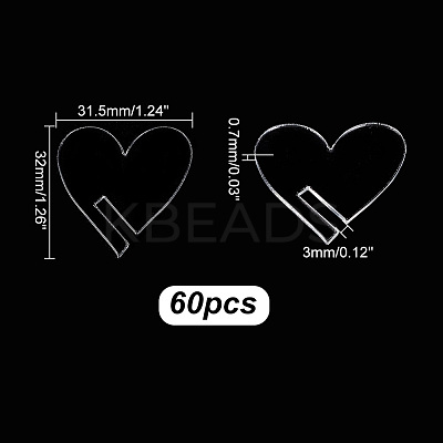 60Pcs Acrylic Display Stands OACR-GA0001-15-1