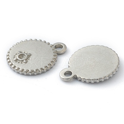 Tarnish Resistant 304 Stainless Steel Charms Rhinestone Settings STAS-O145-14P-1