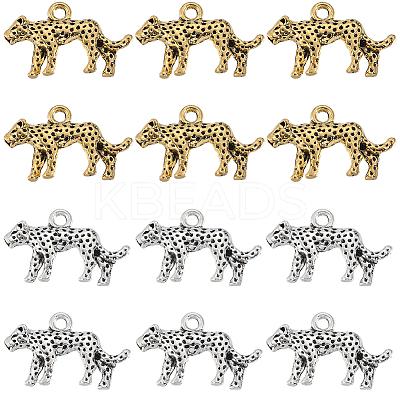 60Pcs 2 Colors Tibetan Style Alloy Pendants FIND-SC0015-40-1