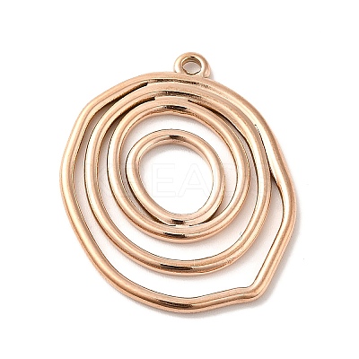 Ion Plating(IP) 304 Stainless Steel Pendants STAS-M312-02RG-1
