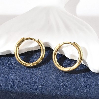 Ion Plating(IP) 304 Stainless Steel Hoop Earrings LS-EJEW-P177-G-07-1