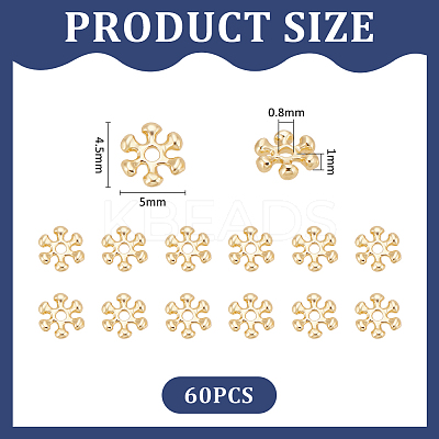 60Pcs Brass Spacer Beads KK-UN0004-80G-1