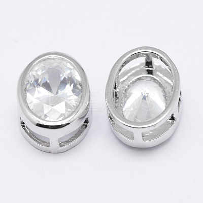Brass Micro Pave Grade AAA Cubic Zirconia Pendants ZIRC-P030-06P-NR-1