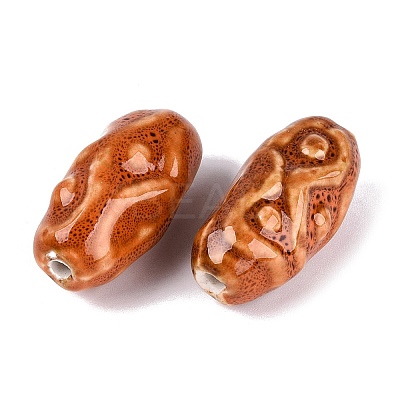 Vintage Handmade Porcelain Beads PORC-Q008-12D-1