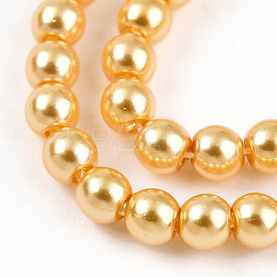 Baking Paint Pearlized Glass Pearl Bead Strands HY-N002-2mm-A08-1