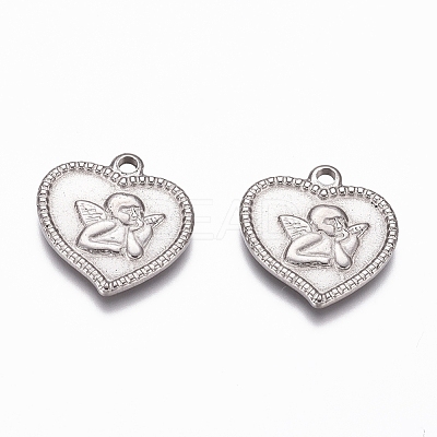 Non-Tarnish 304 Stainless Steel Angel Pendants X-STAS-G218-07P-1