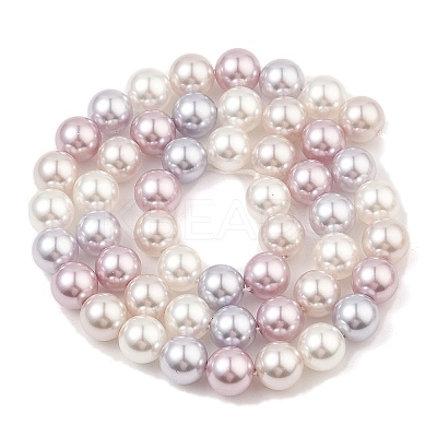 Baking Paint Pearlized Glass Pearl Round Bead Strands PEAR-H019-02C-11-1