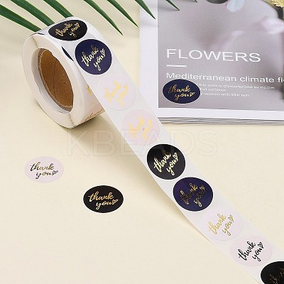 1 Inch Thank You Theme Self-Adhesive Paper Stickers X-DIY-K027-B03-1