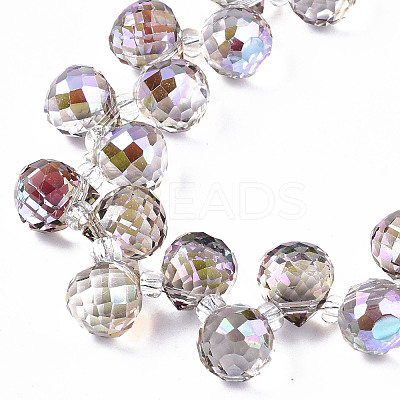 Transparent Glass Beads Strands GLAA-T006-14B-1