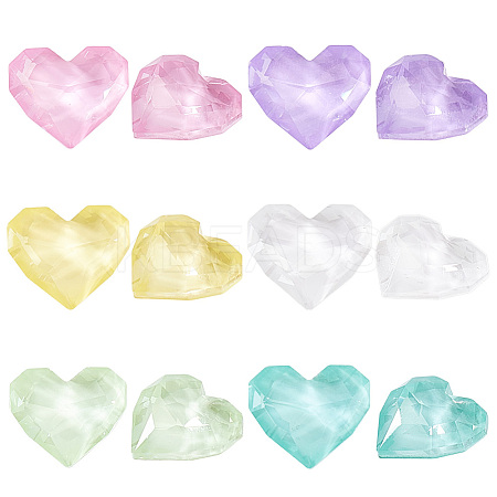 36Pcs 6 Colors Glass Rhinestone Cabochons RGLA-PH0001-20-1