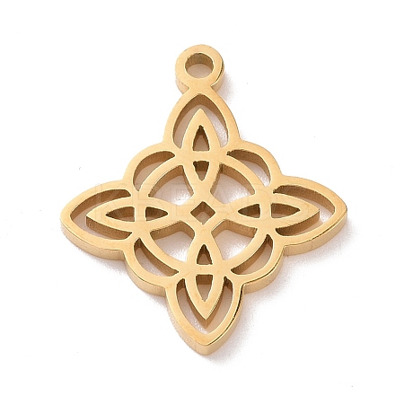 304 Stainless Steel Hollow Pendants LS-STAS-P313-03G-1