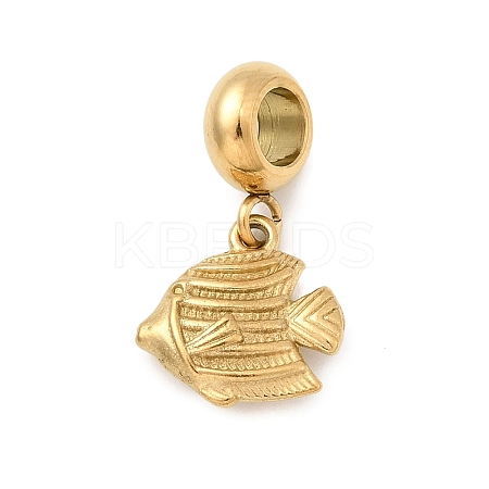 304 Stainless Steel Sea Animal European Dangle Charms STAS-D153-04B-G-1