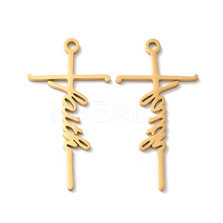 Ion Plating(IP) 304 Stainless Steel Pendants STAS-H212-08G-1