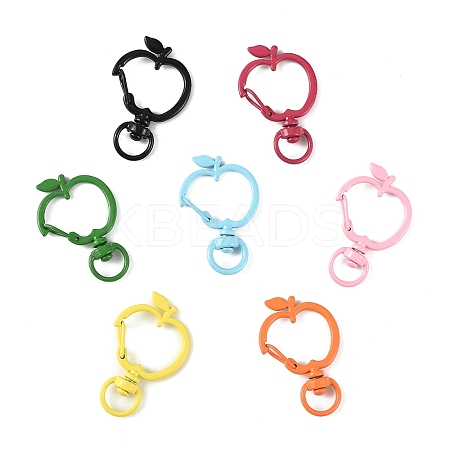 15Pcs Spray Painted Alloy Swivel Lobster Claw Clasps FIND-YW0010-11-1