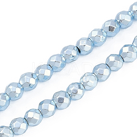 Baking Paint Electroplated Synthetic Non-magnetic Hematite Beads Strands G-H072-A01-01A-1