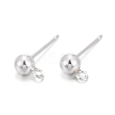 925 Sterling Silver Ear Stud Findings STER-K167-042D-S-1