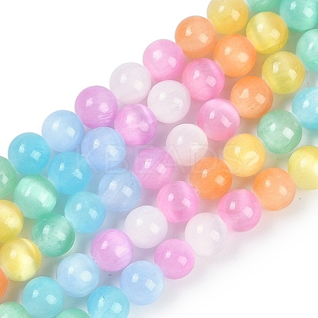 Macaron Color Natural Selenite Beads Strands X-G-F780-A01-01-1