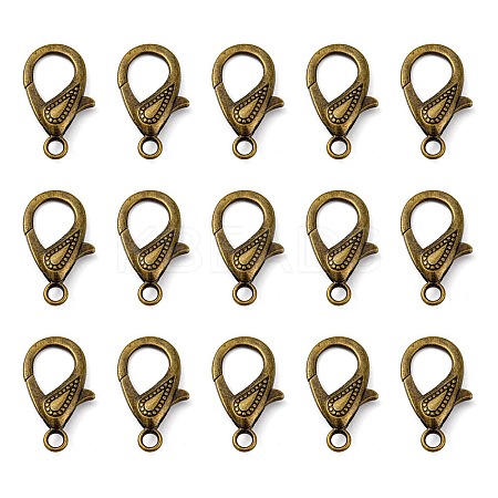 Tibetan Style Alloy Lobster Claw Clasps LS-PALLOY-O027-AB01-1