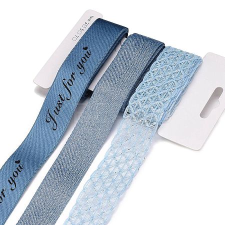 9 Yards 3 Styles Polyester Ribbon SRIB-A014-E03-1