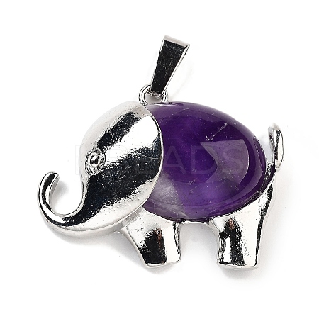 Natural Amethyst Pendants G-G112-01P-14-1