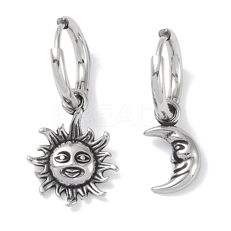 316 Surgical Stainless Steel Hoop Earrings EJEW-P274-03AS-1