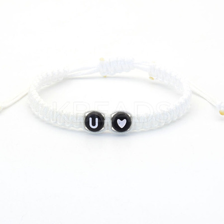 Resin Beads Braided Bead Bracelets FS-WG7326D-21-1