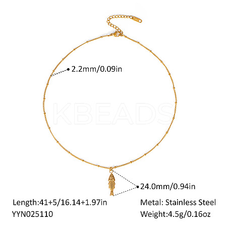 European Ocean Stainless Steel Pendant Necklaces IA7525-5-1