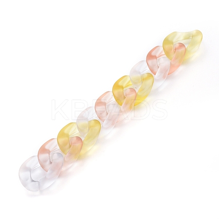 Transparent Acrylic Handmade Curb Chain AJEW-JB00543-04-1