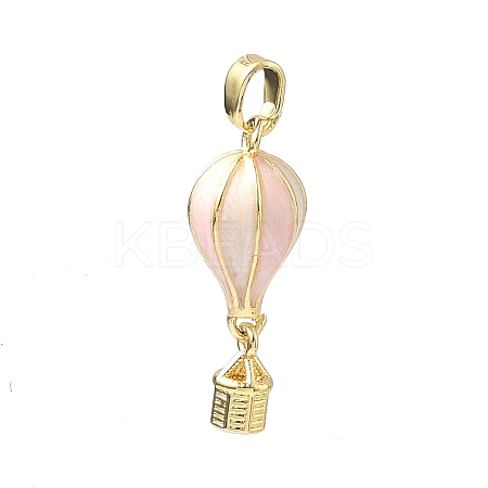Brass Enamel Hot Air Balloon Pendants KK-H254-01G-01-1