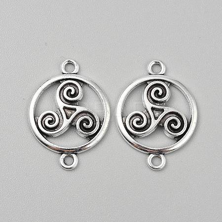 Tibetan Style Alloy Knot Connector Charms FIND-WH0432-92C-1