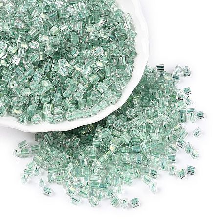 6/0 Transparent Inside Colours Glass Seed Beads SEED-N006-003C-1