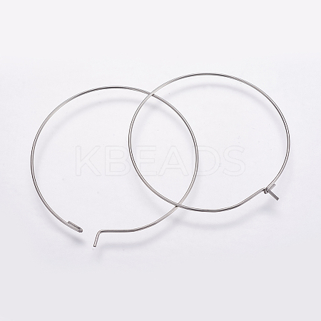316 Surgical Stainless Steel Hoop Earrings Findings STAS-K146-039-40mm-0.8-1