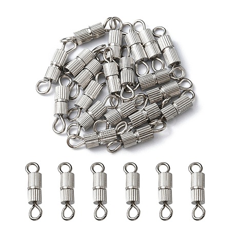 20 Sets Brass Screw Clasps IFIN-YW0001-57P-1
