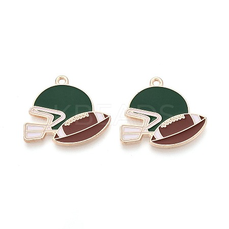 Alloy Enamel Pendants ENAM-T025-02G-19B-1