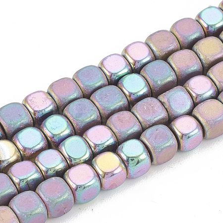 Electroplate Non-magnetic Synthetic Hematite Beads Strands G-N0318-39-D-1