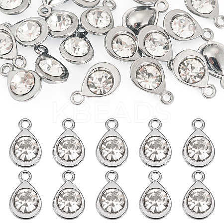 20Pcs Faceted Glass Charms RGLA-TADJ0001-01K-1
