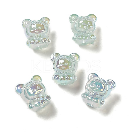 UV Plating Rainbow Iridescent Acrylic Beads LS-PACR-M002-01A-1