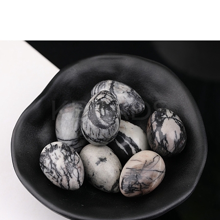 Natural Netstone Egg Figurines Statues for Home Office Desktop Decoration PW-WG1DC51-24-1