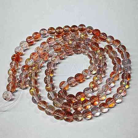 Baking Paint Glass Beads Strands DGLA-YW0002-01B-03-1
