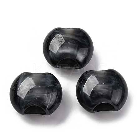 Two Tone Opaque Acrylic Beads OACR-Z025-02C-1