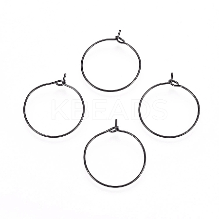 Ion Plating(IP) 316L Surgical Stainless Steel Hoop Earring Findings LS-STAS-D164-02B-A-1